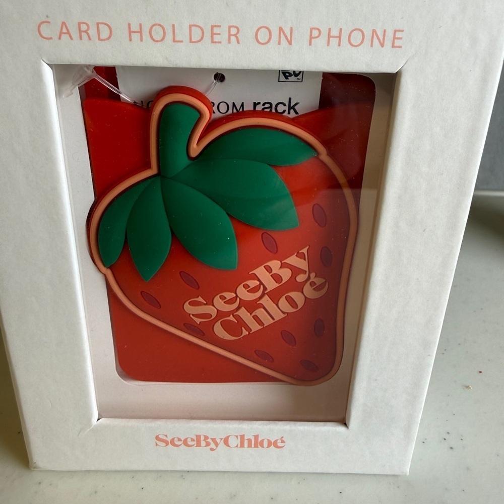 See By Chloé Strawberry Silicone Pouch for Iphone for credit cards - Picture 2 of 4